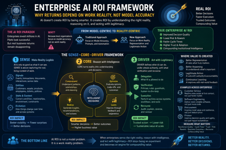 Enterprise AI ROI Framework: Why Returns Depend on Work Reality, Not Model Accuracy