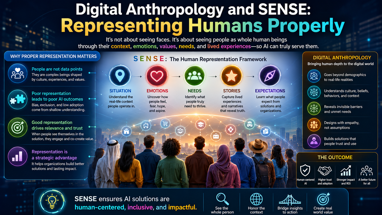 Digital Anthropology and SENSE: representing humans properly
